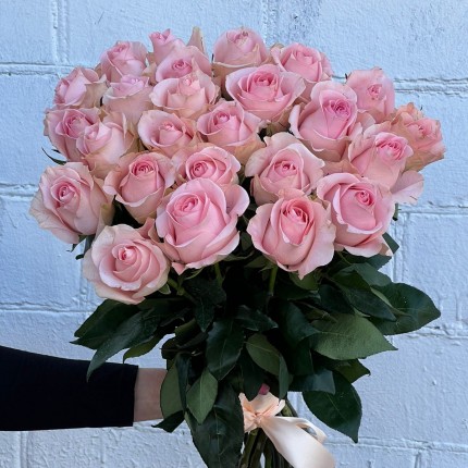 Букет из нежных розовых роз - купить с доставкой в по Аткарску